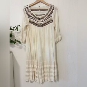 🤍 Free People Boho Embroidered Dress 🤍